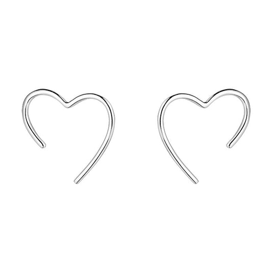 Heart-shaped Open Heart Stud Earrings Dangle Women Fashion Jewelry Jewellery