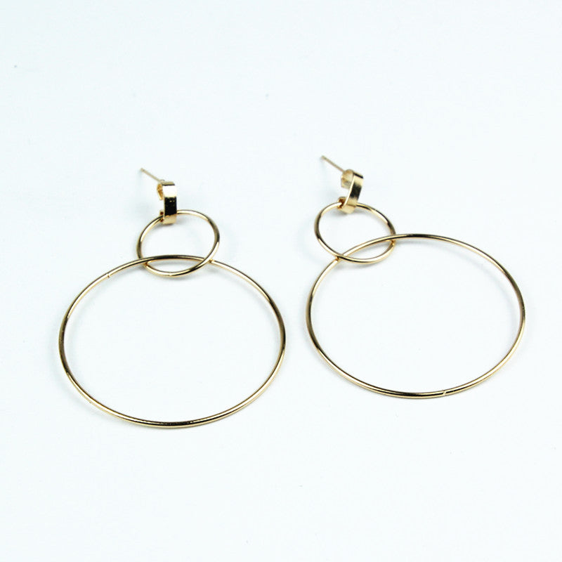 Simple Personality Exaggerated Long Geometric Earrings