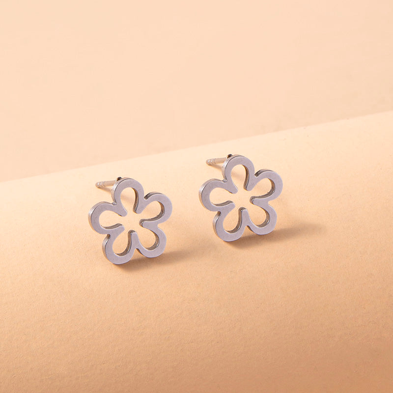 Mini Cartoon Flower Ear Stud Fashion Earrings for Women Party Jewelry Gift