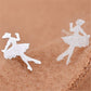 Ballet Girl Stud Earrings Women Charm Stud Jewelry Birthday Holiday Gifts