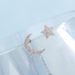 Asymmetrical Star Moon Tassel Sterling Silver Stud Girl