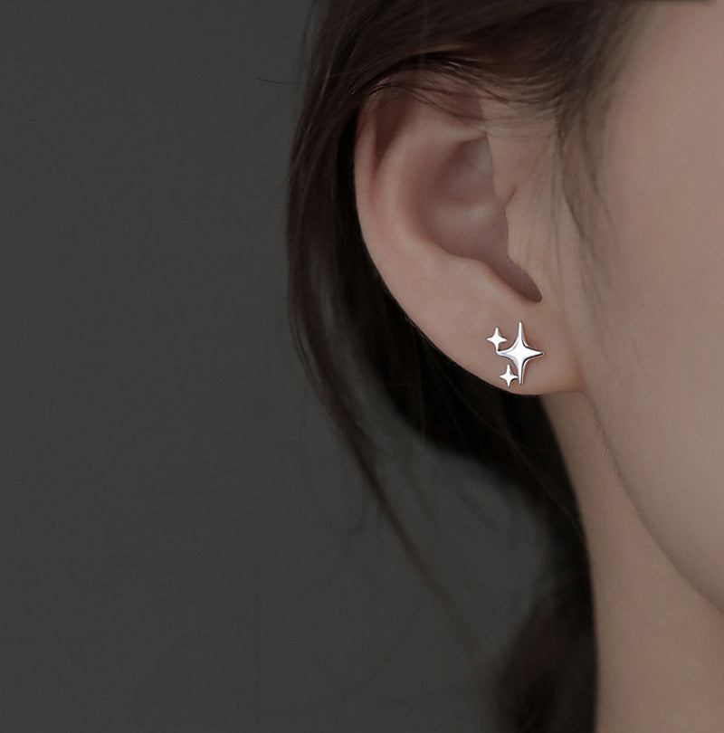 Mismatched Small Star Jewelry Stud Earrings Modern Fashion Women Earrings