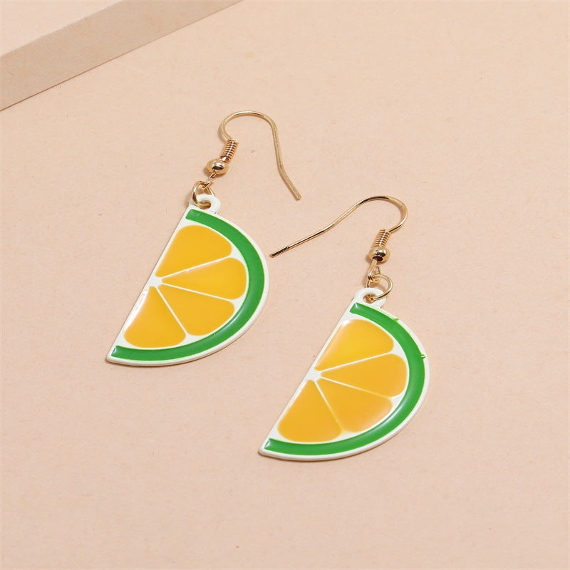 Lime Slices Dangle Earrings Cute Summer Earring Jewelry Gift for Her