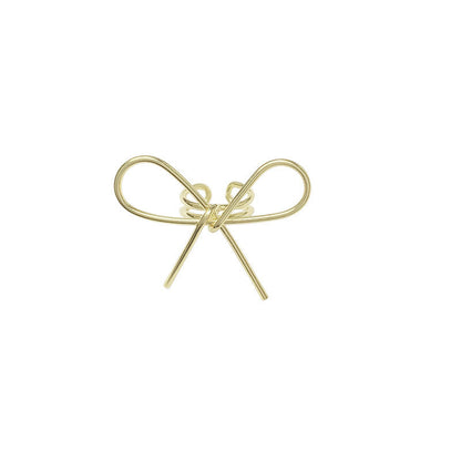 Metal Bow Cuff Dangle Fashion Earrings for Women Stylish Party Jewelry Gift