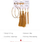 6pairs Tassel Hoop Stud Earrings Fashion Women Female Earrings Piercing Jewelry
