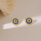 Circle Sun Stud Earrings for Girls Women Stud Jewelry Gift Accessories