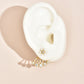 Flower Design Ear Jacket Stud Earrings Dangle Women Fashion Jewelry Gift for Her