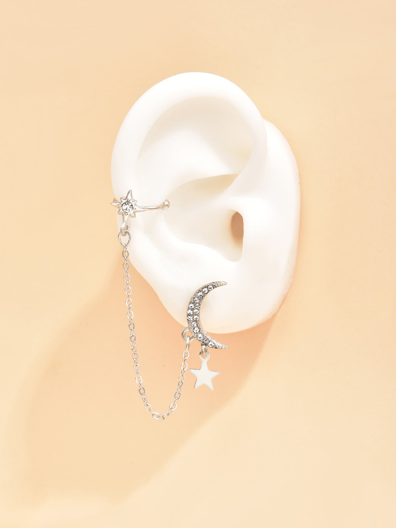Moon Star Ear Stud Ear Cuff Earrings Cute Dangle Earrings Women Jewelry Gift for Her