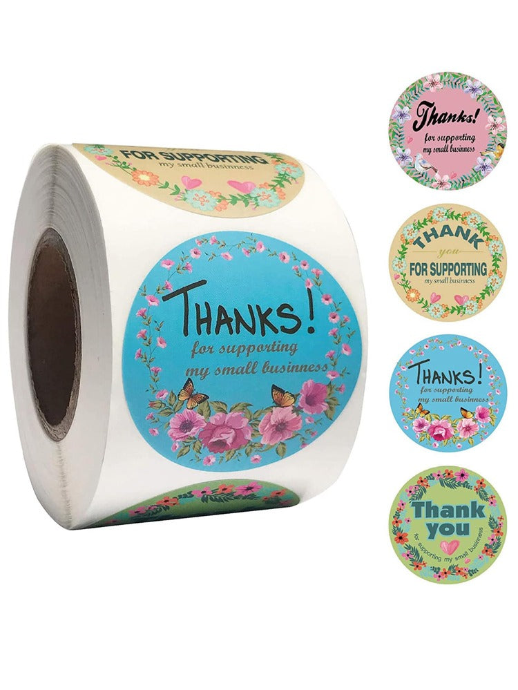 500 Thank You Stickers 1” Label Small Business Thank You envelope seals Sticker