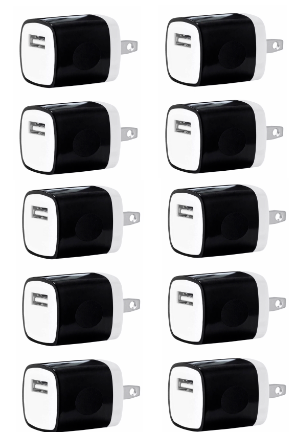 Universal USB Wall Charger 1A/5V Travel Charger USB Charging Block Power Adapter Plug AC Power Adapter For Phone 6 / 7 / 8 / X / Xs / Xs Max / 11 / 11 Pro Max, Galaxy S8/S9/S10, LG, Google