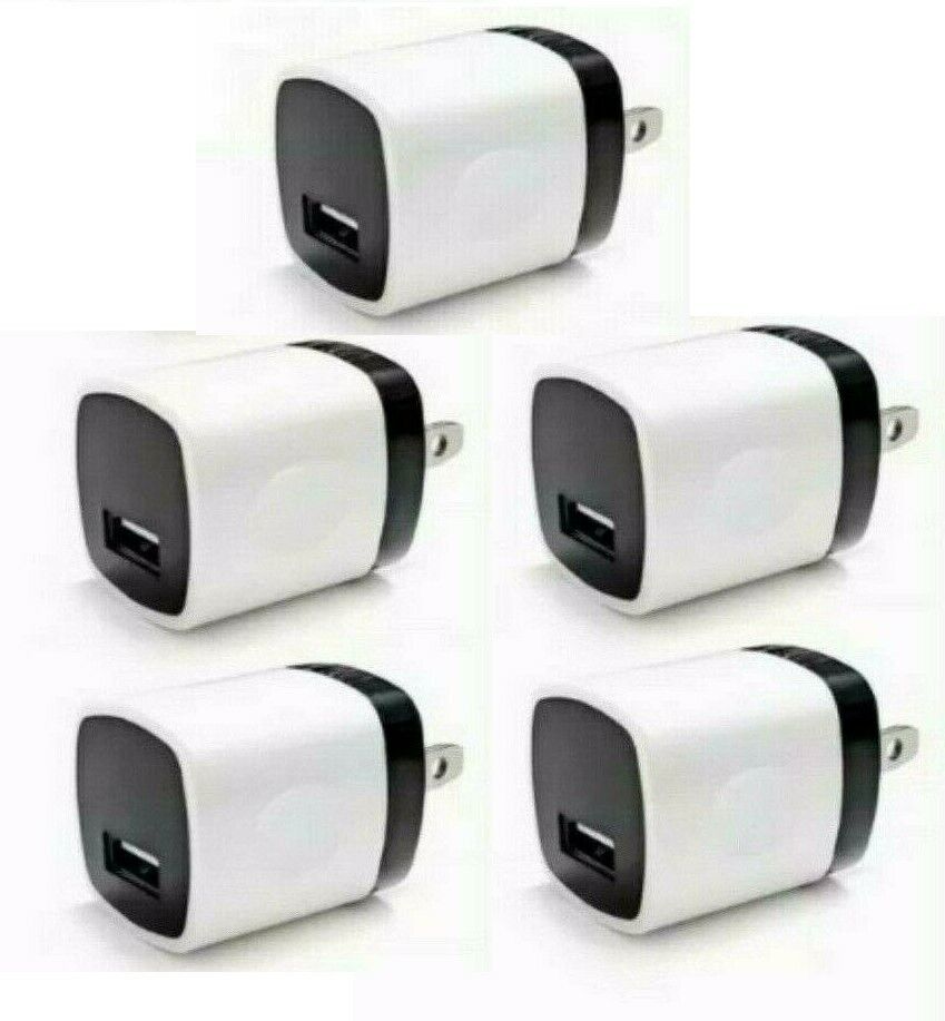 USB Wall Charger Adapter 1A/5V Travel USB Plug Charging Block Brick Charger Power Adapter Cube Compatible with iPhone XS/XS Max/X/8/7/6 Plus, Galaxy S9/S8/S8 Plus, Moto, Kindle, LG, HTC, Google