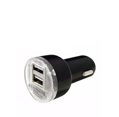 Dual USB Car Charger Adapter For iPhone Android Samsung kindle LG HTC Dual USB 2.1A Car Charger Adapter Black Cigarette Lighter DC Power Adapter Car USB Charger