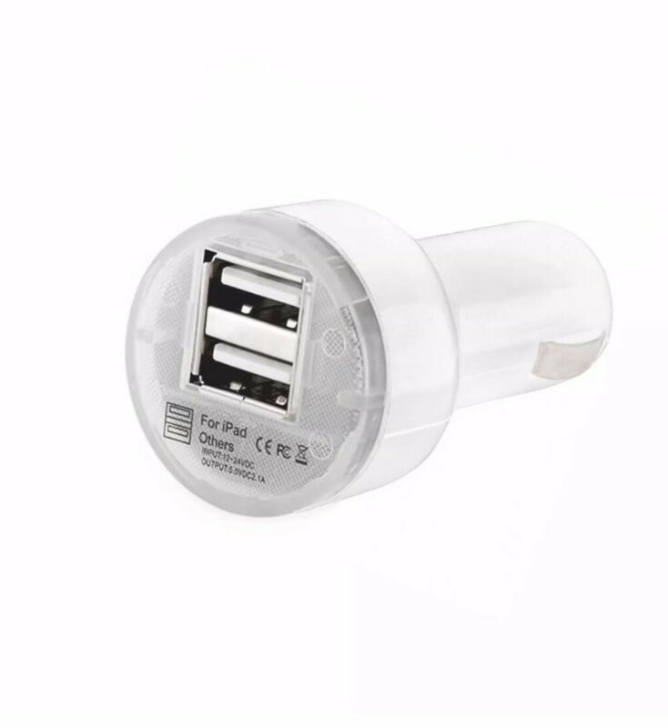 3 Pack White Dual USB Car Charger Adapter Car USB Charger For iPhone Android Samsung kindle LG HTC Dual USB 2.1A Car Charger Adapter Cigarette Lighter DC Power Adapter