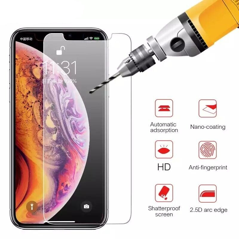 3 PACK For iPhone XS Tempered Glass Screen Protector Film Cover Fits iPhone XS