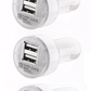 3 Pack White Dual USB Car Charger Adapter Car USB Charger For iPhone Android Samsung kindle LG HTC Dual USB 2.1A Car Charger Adapter Cigarette Lighter DC Power Adapter