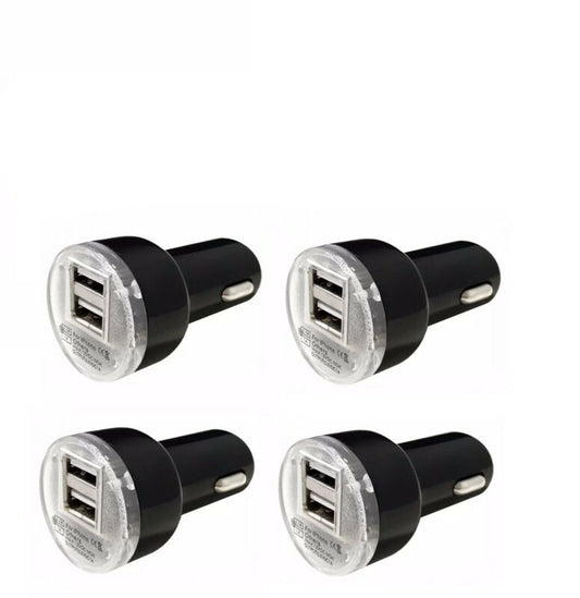 4x USB Dual Car Charger Adapter 2.1A For LG HTC Samsung iPhone All Cell Phone Black Car Charger Adapter Cigarette Lighter DC Power Adapter