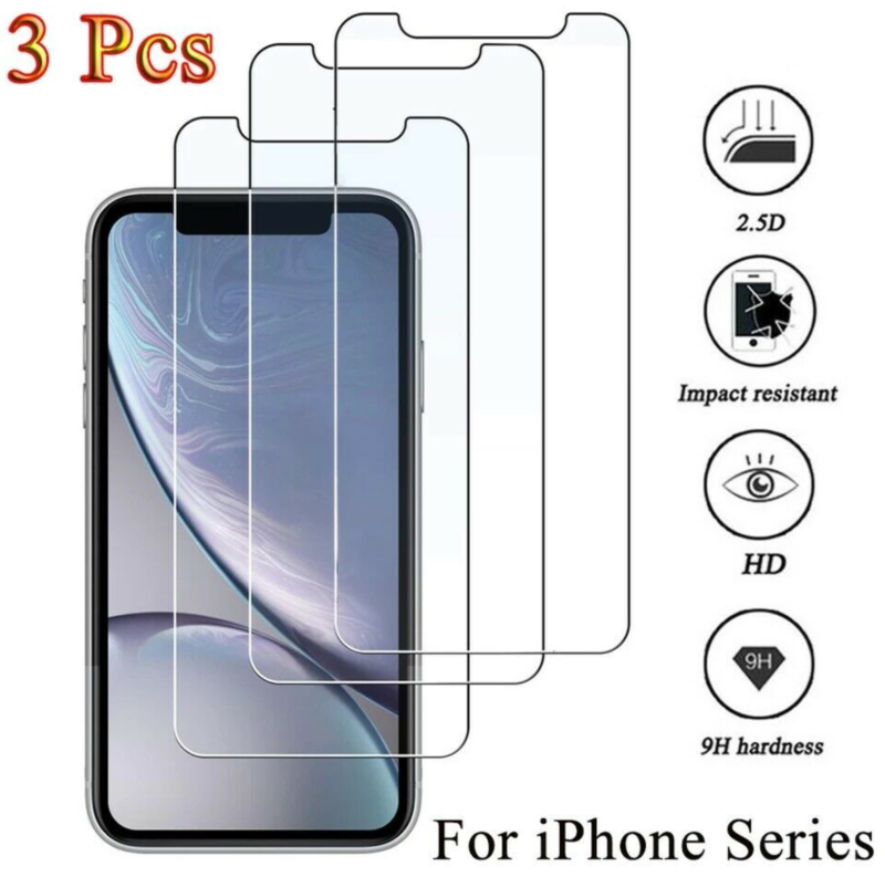 3-PACK Apple iPhone XS / X Screen Protector For iPhone 14 13 12 11 X Pro Max XS